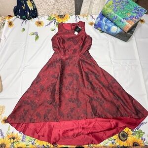 White House Black Market Red Floral Dress